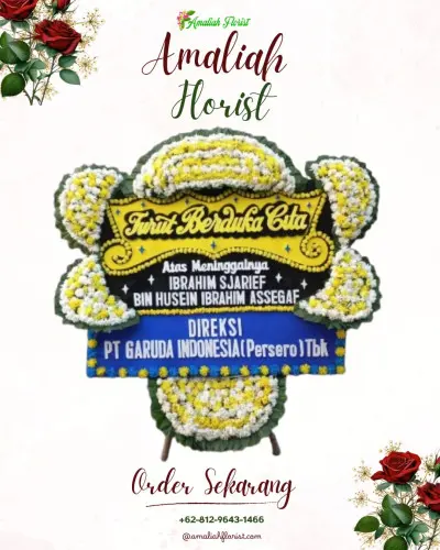 Papan Bunga Duka di Damai Bahagia